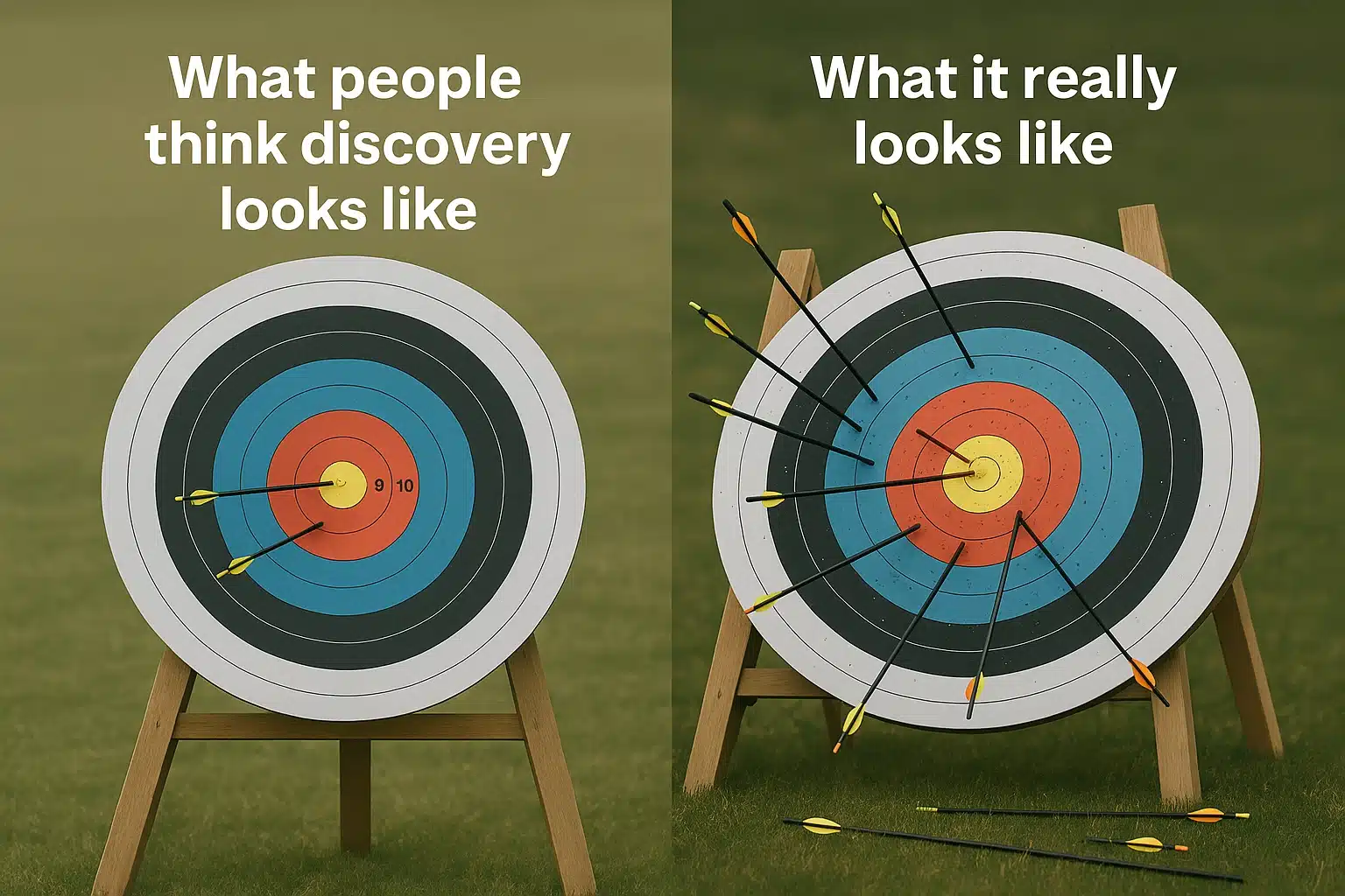 Product-Discovery-Scrum Product Discovery - what people think discovery looks like vs what it really looks like