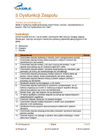 Test na Dysfunkcje Zespołu